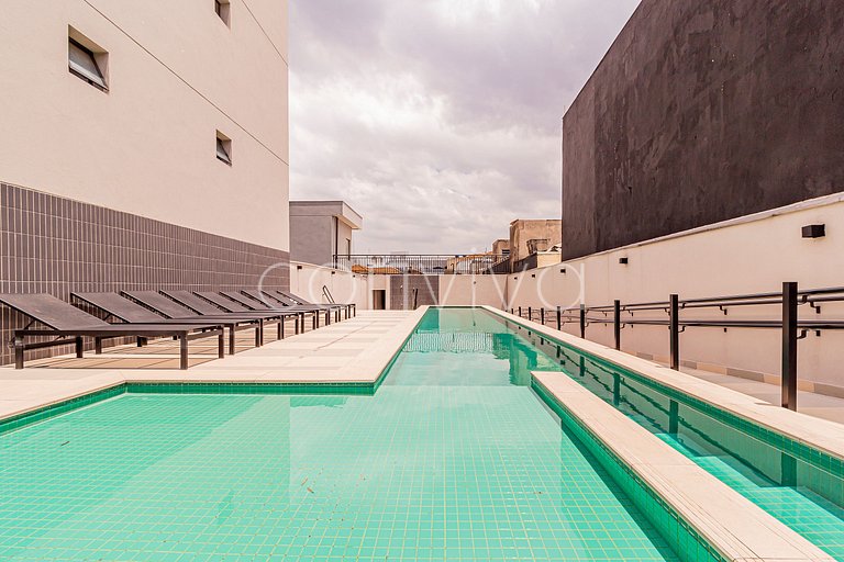 VNBR1507 30m² c/varanda no Bom Retiro p/4 hóspedes