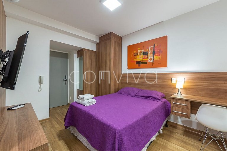 VNCA808 Studio acolhedor na Vila Olímpia