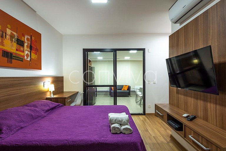 VNCA808 Studio acolhedor na Vila Olímpia