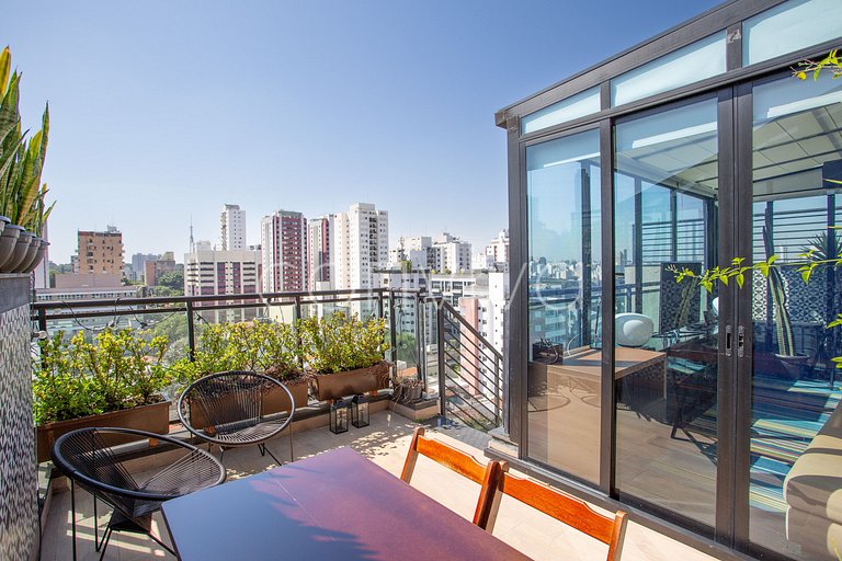 LD085 Duplex com vista espatácular na Vila Madalena