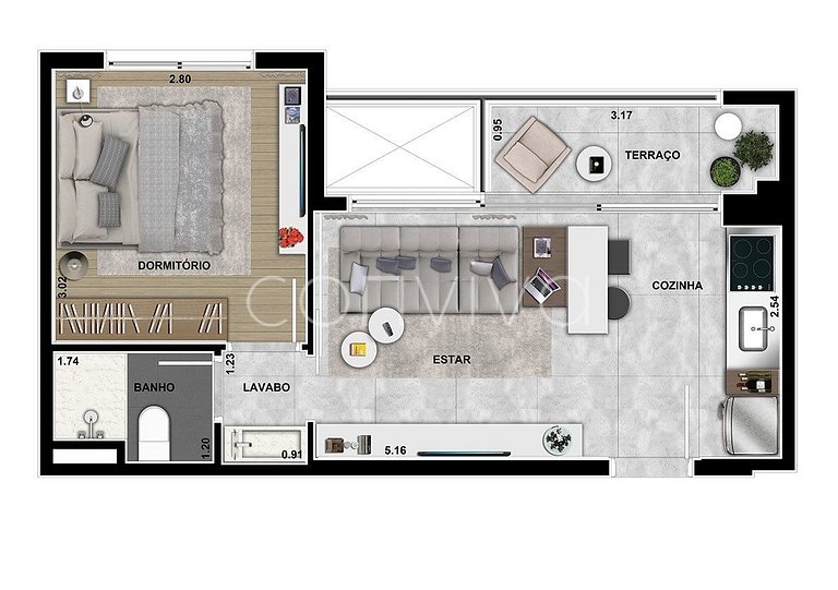 LD085 Duplex com vista espatácular na Vila Madalena