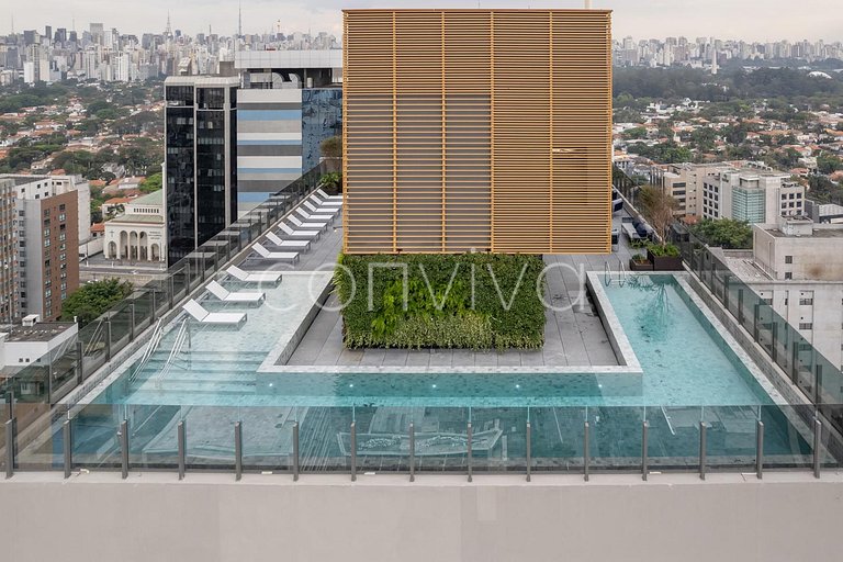 DSG0911 Apt no Itaim | Piscina, lava & seca e wifi