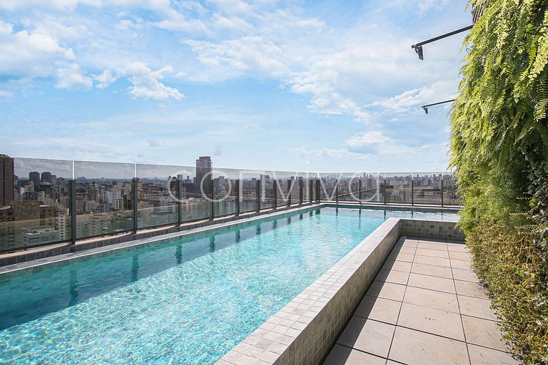 DSG0911 Apt no Itaim | Piscina, lava & seca e wifi