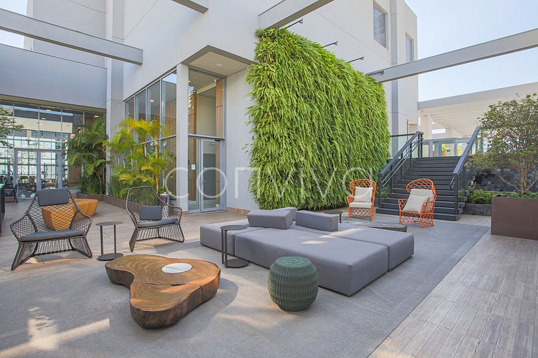 HW2303 Apto em Pinheiros | Vista alta | 40m²