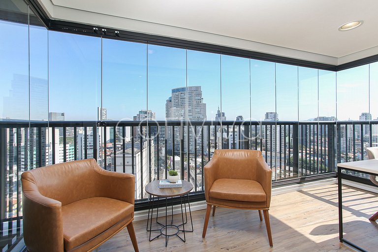 FEP164 Apartamento com vista incrível em Pinheiros