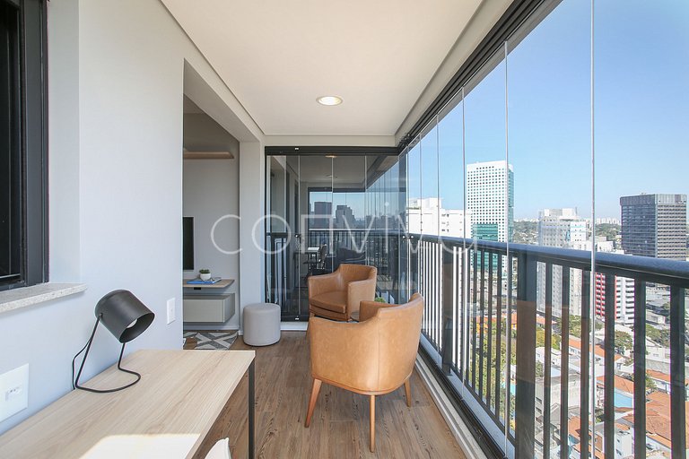 FEP164 Apartamento com vista incrível em Pinheiros