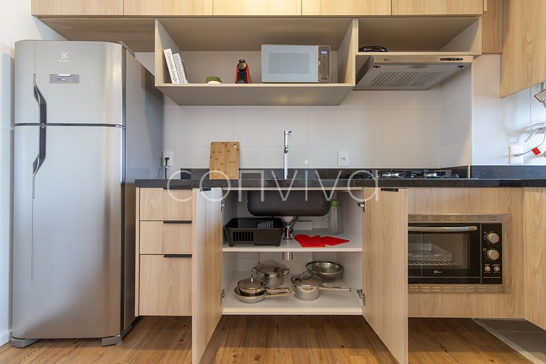 FEP164 Apartamento com vista incrível em Pinheiros