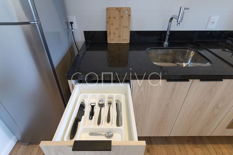 FEP164 Apartamento com vista incrível em Pinheiros