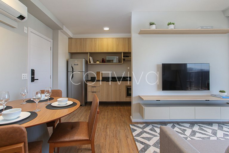 FEP164 Apartamento com vista incrível em Pinheiros