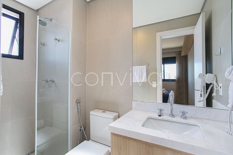 FEP164 Apartamento com vista incrível em Pinheiros