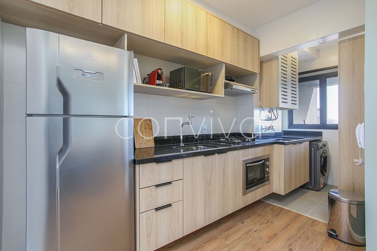 FEP124 Apto em Pinheiros c/ vaga p/ 03 hospedes