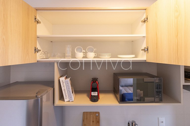 FEP124 Apto em Pinheiros c/ vaga p/ 03 hospedes