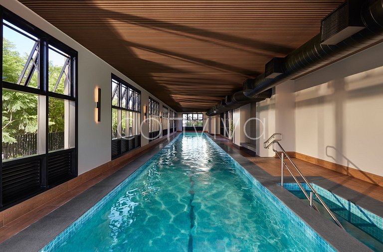 FEP034 Piscina e home office em Pinheiros p/ 03 hospedes