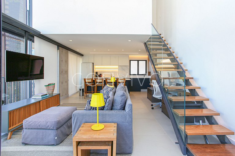 HI021 Huma Itaim Premium: Duplex 89m² c/ varanda