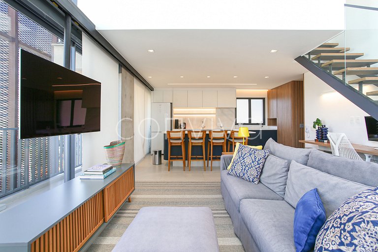 HI021 Huma Itaim Premium: Duplex 89m² c/ varanda