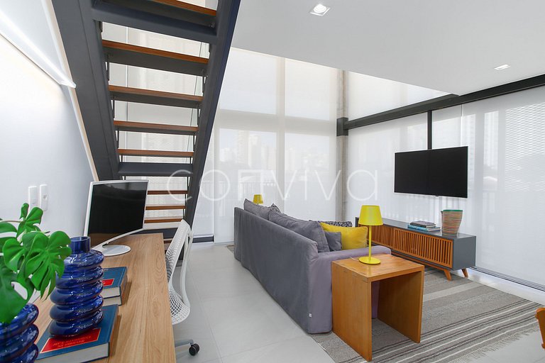 HI021 Duplex de design exclusivo no Huma Itaim