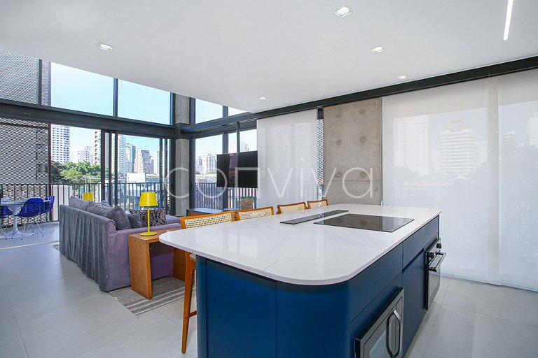 HI021 Huma Itaim Premium: Duplex 89m² c/ varanda