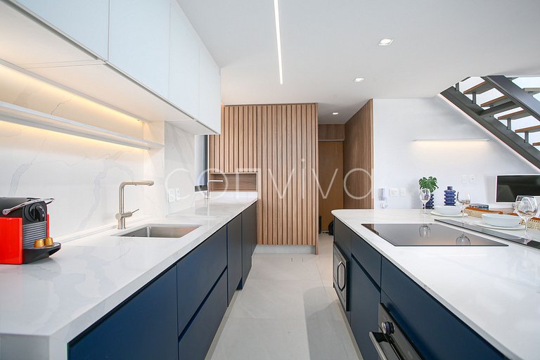 HI021 Huma Itaim Premium: Duplex 89m² c/ varanda