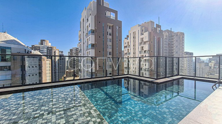 WM031 Apt c/ AC, cozinha equipada e Wi‑Fi | Moema