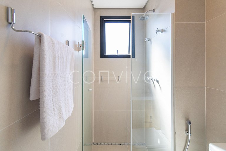 FEP034 Apto novo em Pinheiros | 48m² | 03 hóspedes