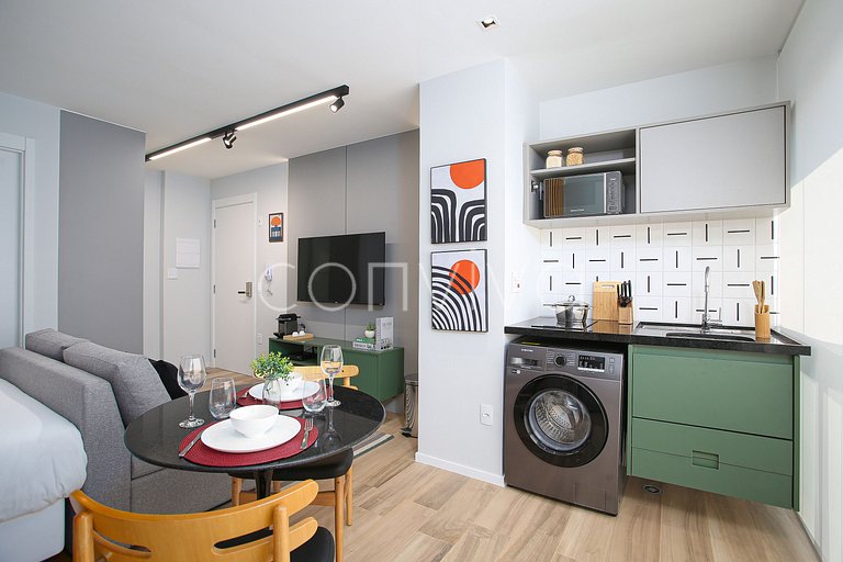 DSG0911 Apt no Itaim | Piscina, lava & seca e wifi