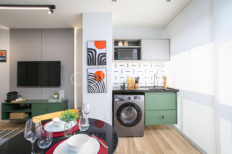 DSG0911 Apt no Itaim | Piscina, lava & seca e wifi