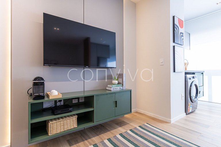 DSG0911 Apt no Itaim | Piscina, lava & seca e wifi