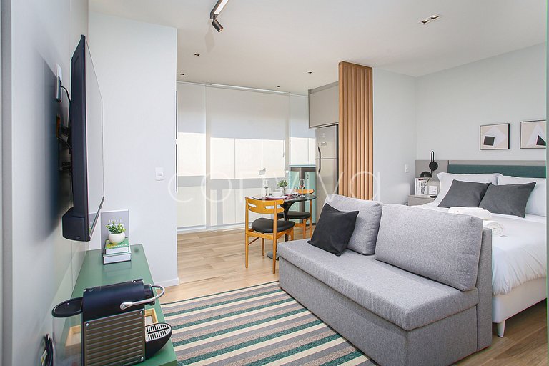 DSG0911 Apt no Itaim | Piscina, lava & seca e wifi