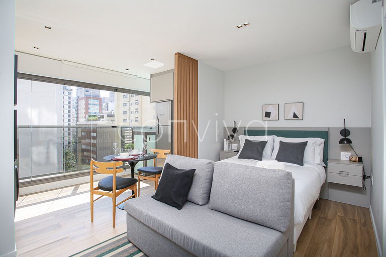 DSG0911 Apt no Itaim | Piscina, lava & seca e wifi