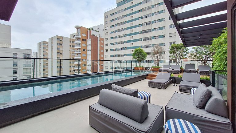 HIT033 Studio no Itaim Bibi próx ao Ibirapuera