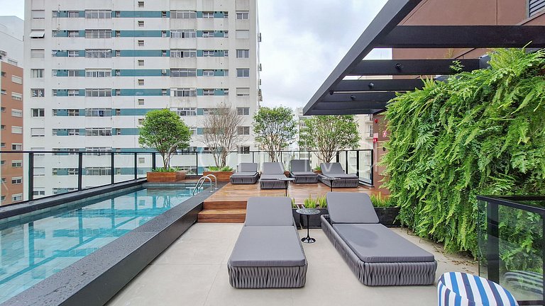 HIT033 Studio no Itaim Bibi próx ao Ibirapuera