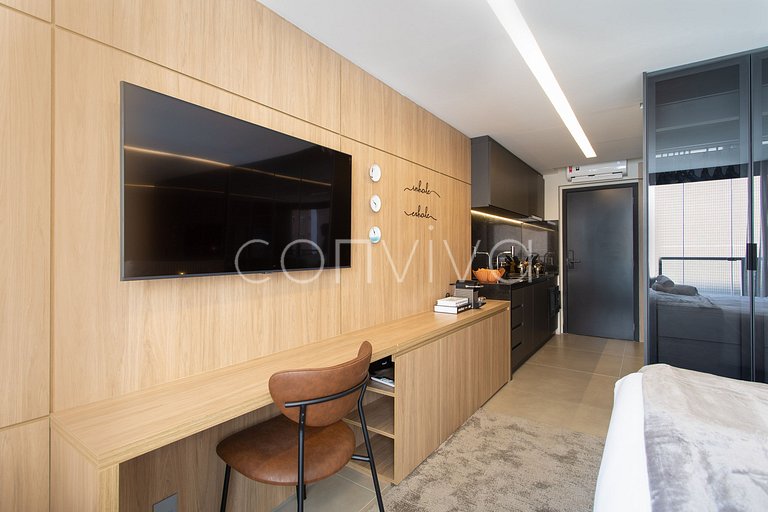HIT041 Amazing studio in the heart of Itaim Bibi