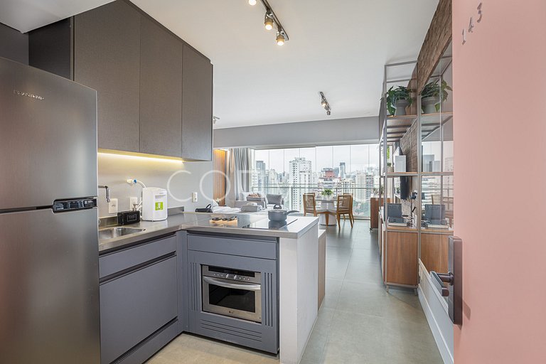 FI143 Forma Itaim: Studio premium c/ vista livre