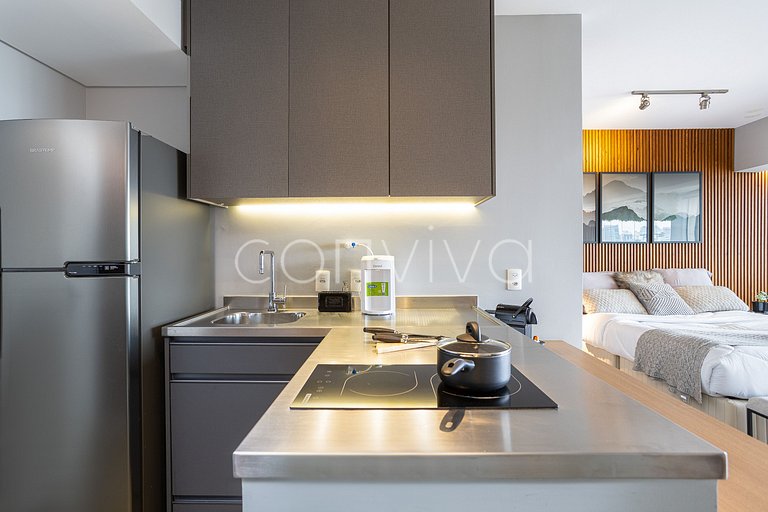 FI143 Forma Itaim: Studio premium c/ vista livre