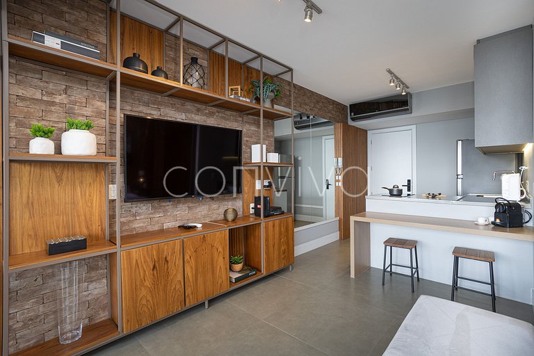 FI143 Forma Itaim: Studio premium c/ vista livre