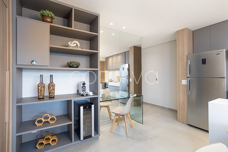 HOE1201 Apt c/ suíte e vista livre na Vila Olímpia