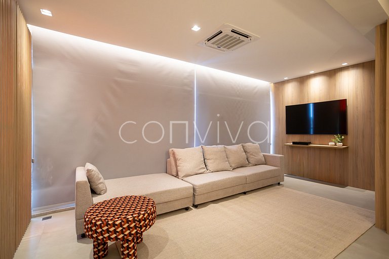 HOE1201 Apt c/ adega e vista livre na Vila Olímpia