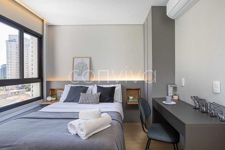 NOP609 Studio c/ varanda prox. ao Allianz Park