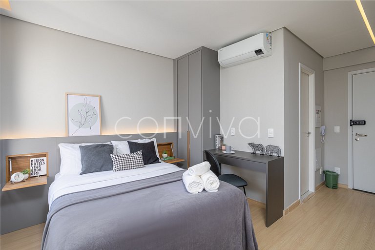 NOP609 Studio c/ varanda prox. ao Allianz Park