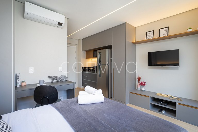 NOP609 Studio c/ varanda prox. ao Allianz Park