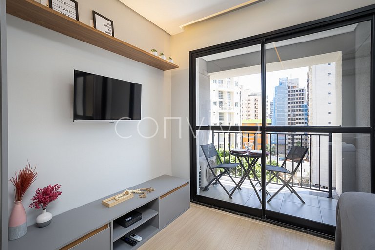 NOP609 Studio c/ varanda prox. ao Allianz Park