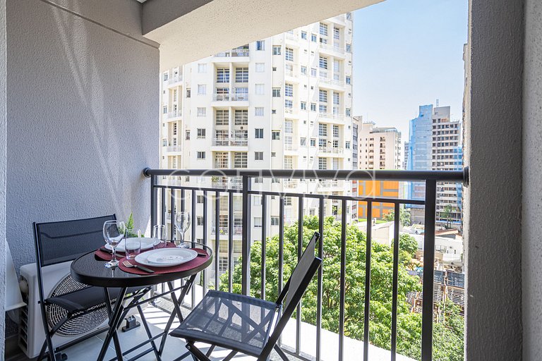 NOP609 Studio c/ varanda prox. ao Allianz Park