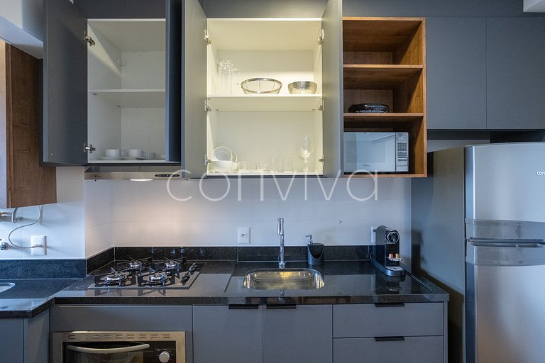 FEP166 Estudio con amplio balcón en Pinheiros