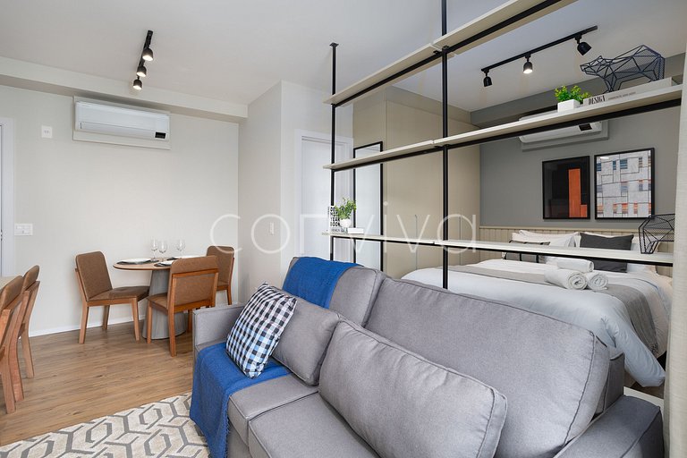 FEP166 Estudio con amplio balcón en Pinheiros