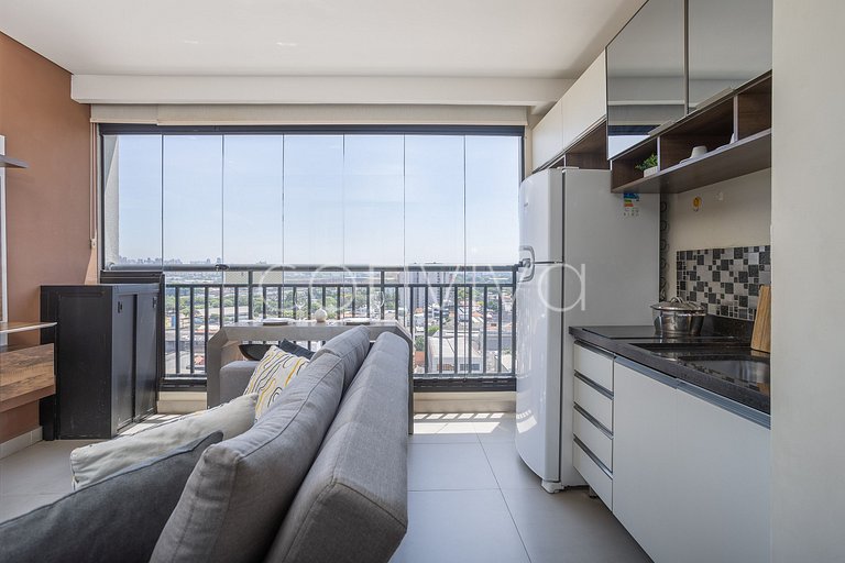 VNBR1507 30m² c/varanda no Bom Retiro p/4 hóspedes