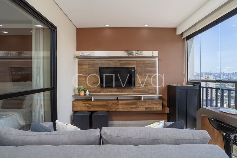 VNBR1507 30m² c/varanda no Bom Retiro p/4 hóspedes