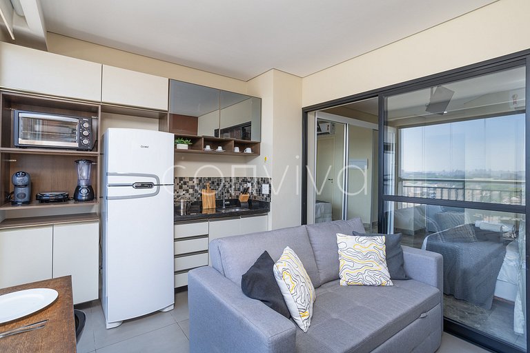 VNBR1507 30m² c/varanda no Bom Retiro p/4 hóspedes