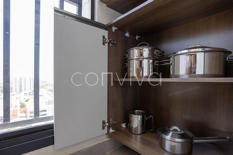 VNBR1507 30m² c/varanda no Bom Retiro p/4 hóspedes