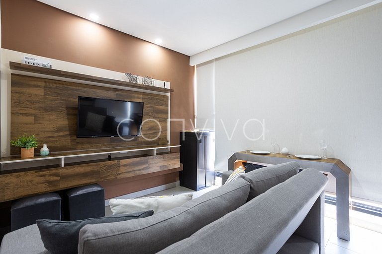 VNBR1507 30m² c/varanda no Bom Retiro p/4 hóspedes