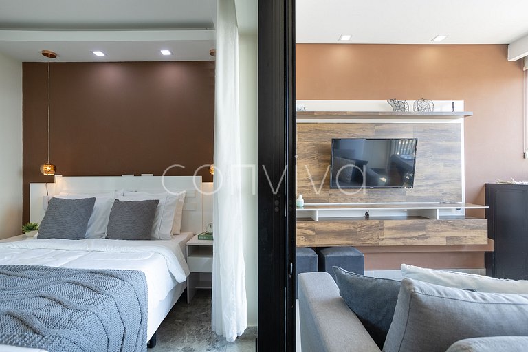 VNBR1507 30m² c/varanda no Bom Retiro p/4 hóspedes